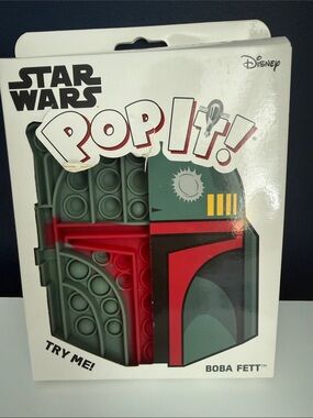 Disney Star Wars Pop It! Boba Fett Silicone Toy - Green & Red
